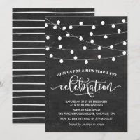 White String Lights op New Year's Eve van Chalkboa