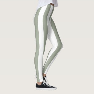 White Stripe Patroon Leggings