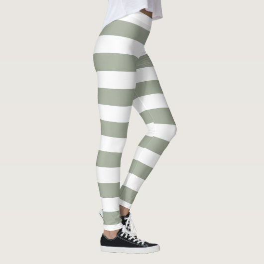 White Stripe Patroon Leggings (Rechts)