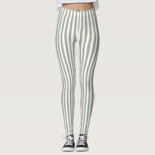 White Stripe Patroon Leggings