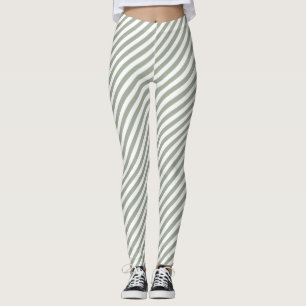 White Stripe Patroon Leggings