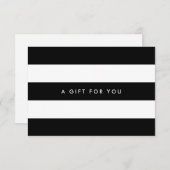 White Stripes & Custom Color Gift Certificate (Voorkant / Achterkant)