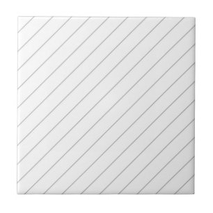 White Stripes Diagonal Lines Pattern Tegeltje