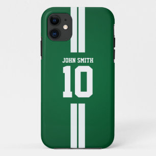 White Stripes Soccer Player Green iPhone 5 Hoesje