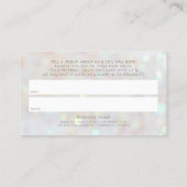 White Subtle Glitter Bokeh Verwijs een vriendenkaa Aanbevelingskaartje (Achterkant)