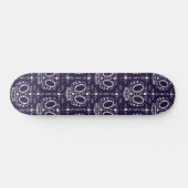 White Sugar Skull Patroon Skateboard (Horizontaal)