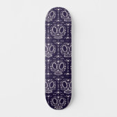 White Sugar Skull Patroon Skateboard (Voorkant)