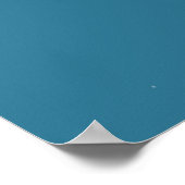 White Sun Moon Mandala Blue Gradient Design Poster (Hoek)