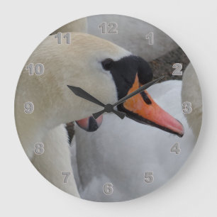 White Swan Acrylic Wall klok
