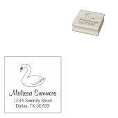 White Swan-adres 2 Rubberstempel (Gestempeld)
