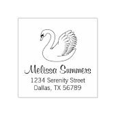 White Swan Adres Rubberstempel (Afrduk)