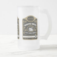 White Swan Brandy Liquor Label Mokken, Stein