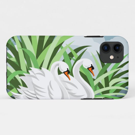 White Swan Case-Mate iPhone Case (Achterkant (horizontaal))