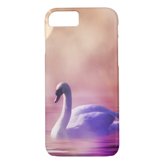 White Swan drijft op een slecht meer Case-Mate iPhone Case (Achterkant)
