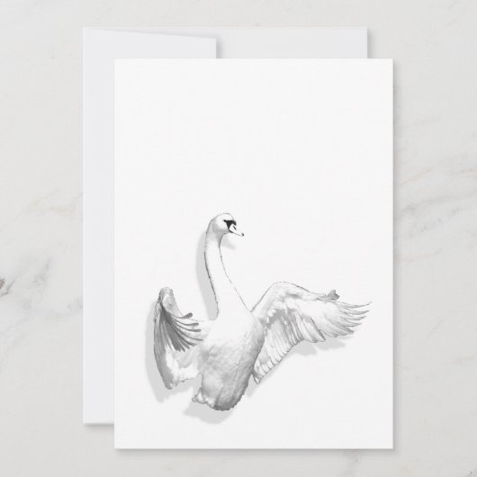 White Swan - invitation Kaart (Voorkant)