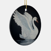 White Swan Keramisch Ornament (Rechts)