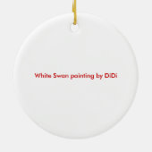 White Swan Keramisch Ornament (Achterkant)