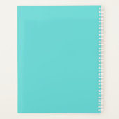 White Swan Minimalist Logo op Robin Egg Blue Planner (Achterkant)