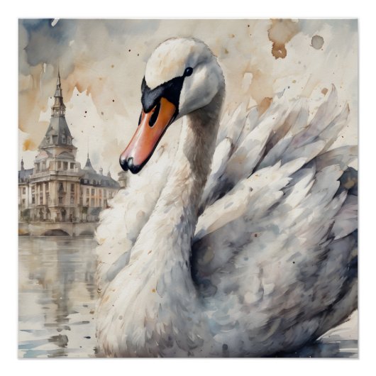 White Swan no 0 Glossy Poster (Devant)