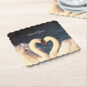 White Swan Paper Onderzetter (Gebogen)