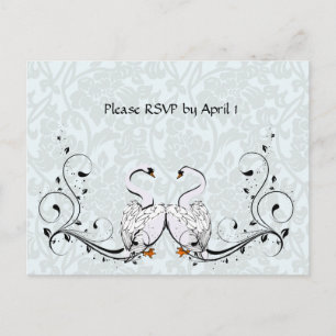 White Swan RSVP Uitnodiging Briefkaart