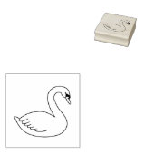 White Swan Rubberstempel (Gestempeld)