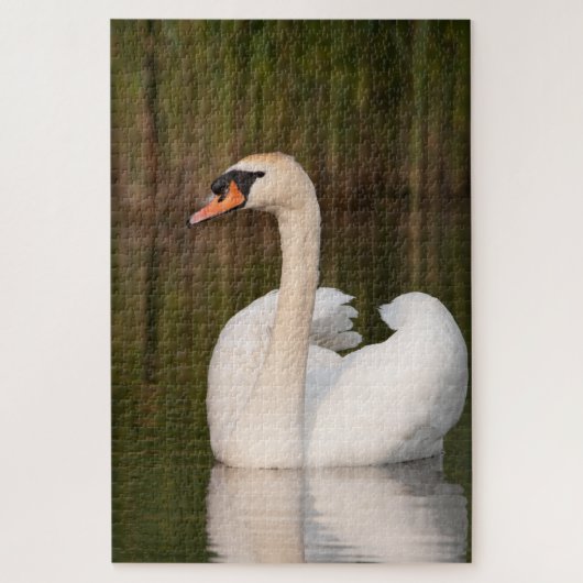 White swan (witte zwaan) legpuzzel (Verticaal)
