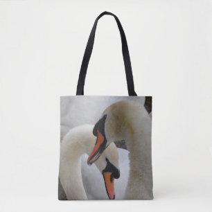 White Swans Canvas tas