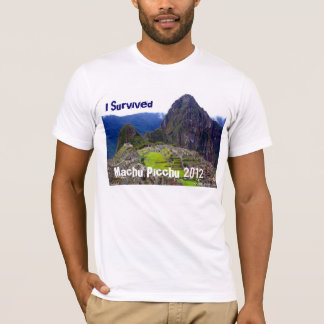 White T-shirt "I Survived Machu Picchu 2012"