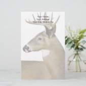 White Tail Buck Briefpapier (Staand voorkant)