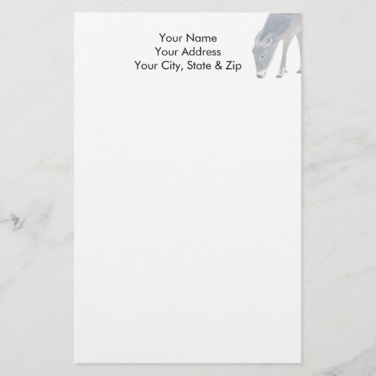 White Tail Deer Briefpapier (Voorkant)