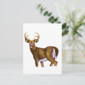 White Tail Deer Buck Briefkaart (Staand voorkant)