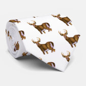 White Tail Deer Buck Stropdas (Opgerold)