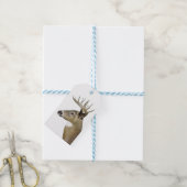 White Tail Deer Cadeaulabel (Met Touw)