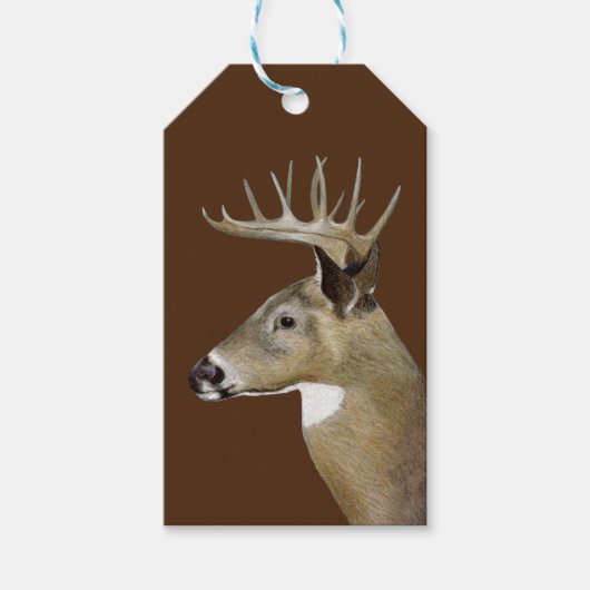 White Tail Deer Cadeaulabel (Voorkant)