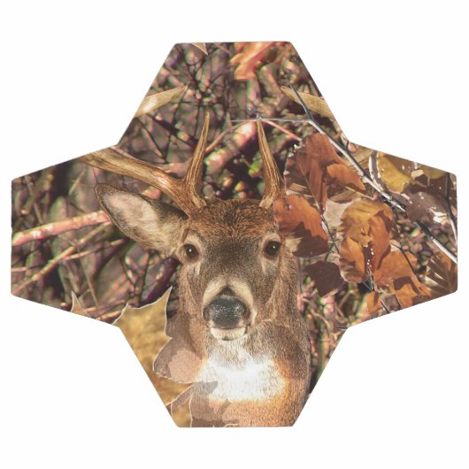 White Tail Deer Head Fall Energy Spiré sur un (Plat)