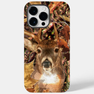 White Tail Deer Head Herfst Energie gecentreerd op Case-Mate iPhone 14 Pro Max Hoesje