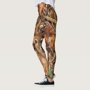 White Tail Deer Head Herfst Energie gecentreerd op Leggings