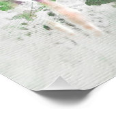 White Tail Deer in Waterverf Perfect Poster (Hoek)