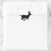 White Tail Deer Logo Vierkante Sticker (Tas)