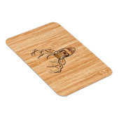 White Tail Deer Wood Grain Style Grafisch Magneet (Rechterzijde)