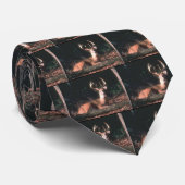 White Tailed Buck Deer Stropdas (Opgerold)