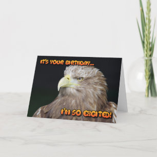 White-tailed eagle verjaardagskaart kaart