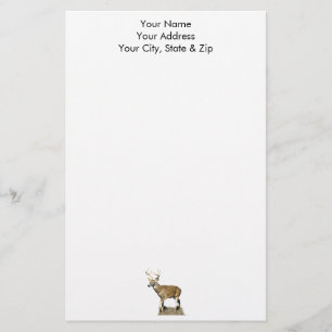 White Tailing Deer Buck Briefpapier