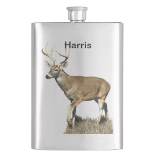 White Tailing Deer Buck Flacon