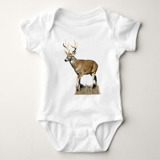 White Tailing Deer Buck Romper (Voorkant)