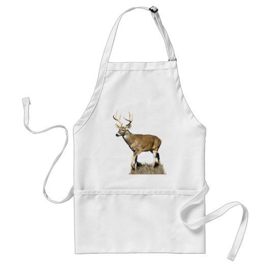 White Tailing Deer Buck Standaard Schort (Voorkant)