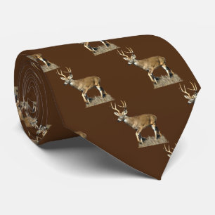 White Tailing Deer Buck Stropdas