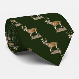 White Tailing Deer Buck Stropdas