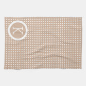 White & Tan Polkadot Pattern Theedoek (Horizontaal)